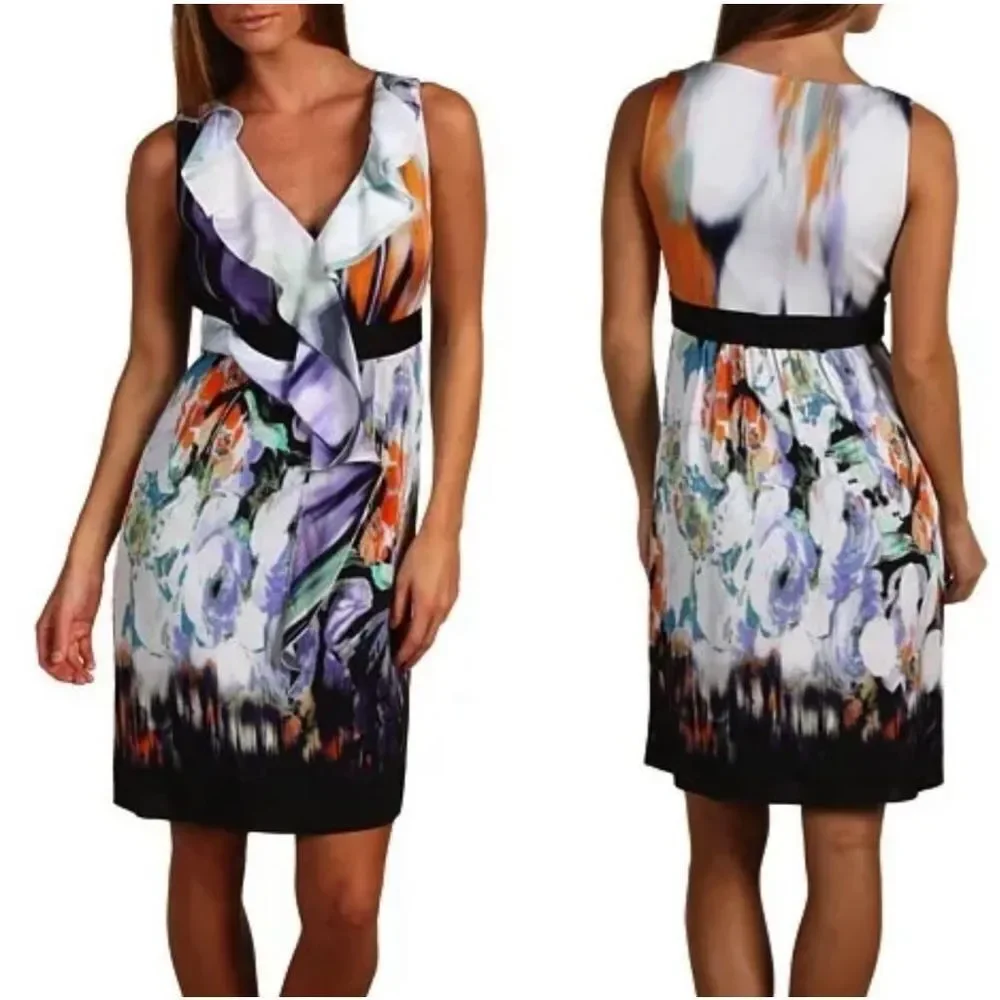 Elie Tahari NWT Patrice sleeveless silk sheath dress size 4 - Picture 2 of 12